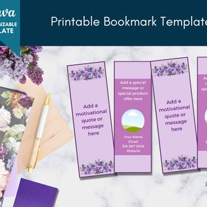 Direct Sales Editable Printable Bookmark Template, Canva Bookmark ...