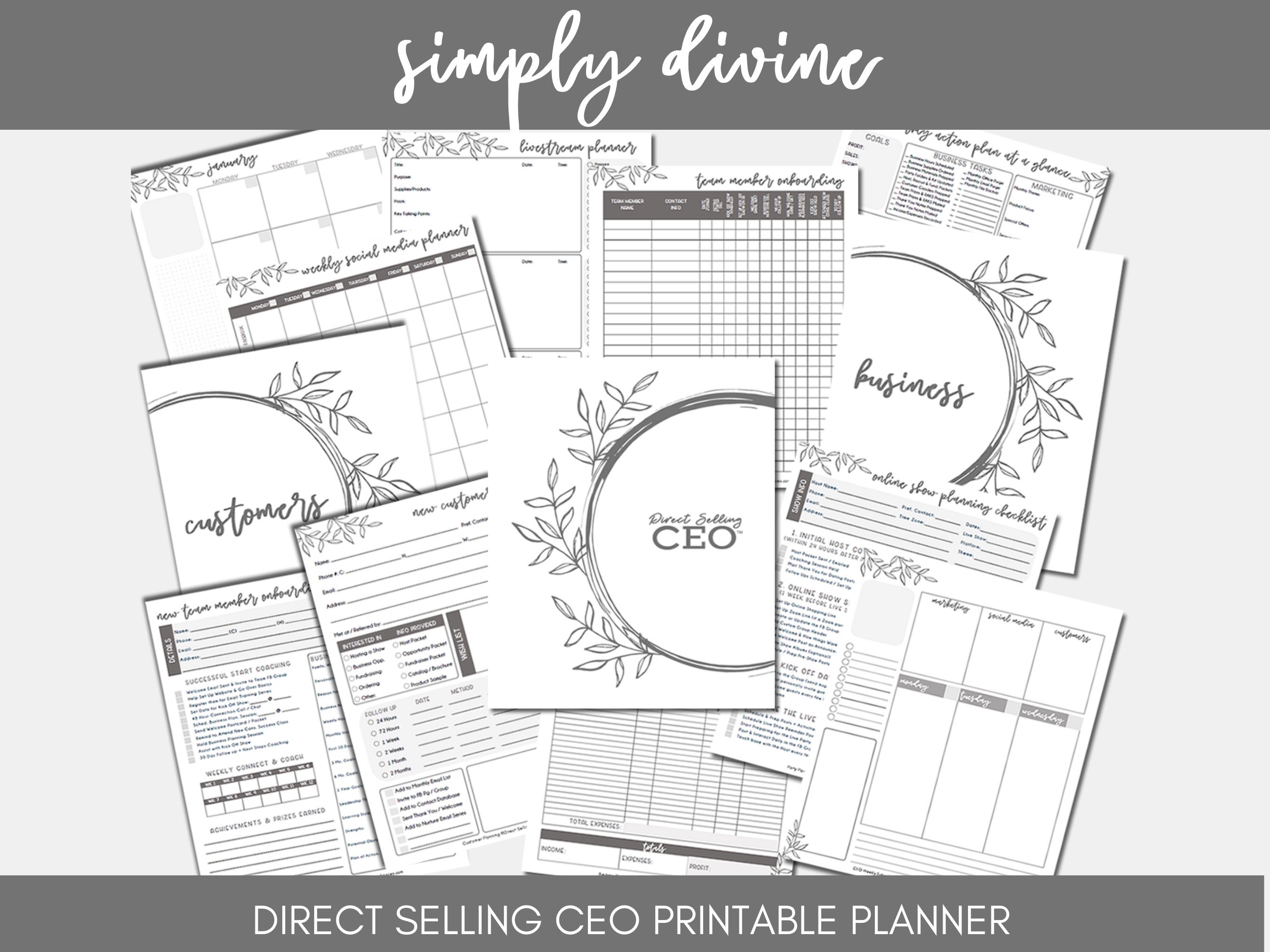 Direct Sales Printable Planner, Direct Sales Planner, Direct Sales ...