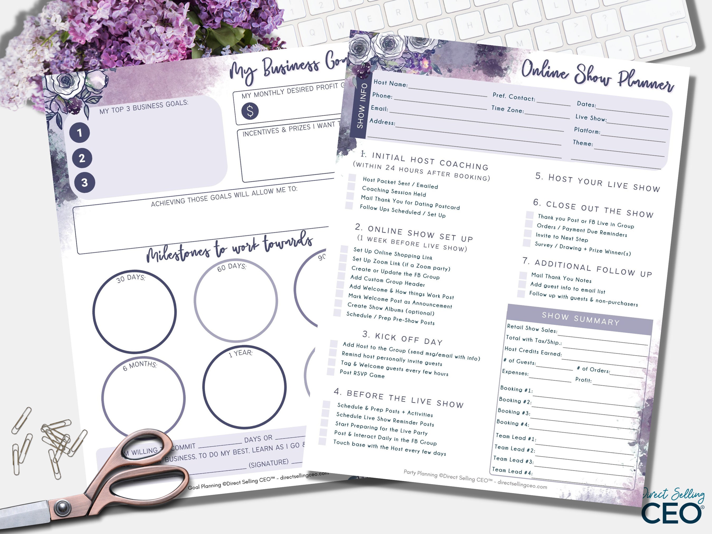 Direct Sales Printable Planner, Direct Sales Planner, Direct Sales ...