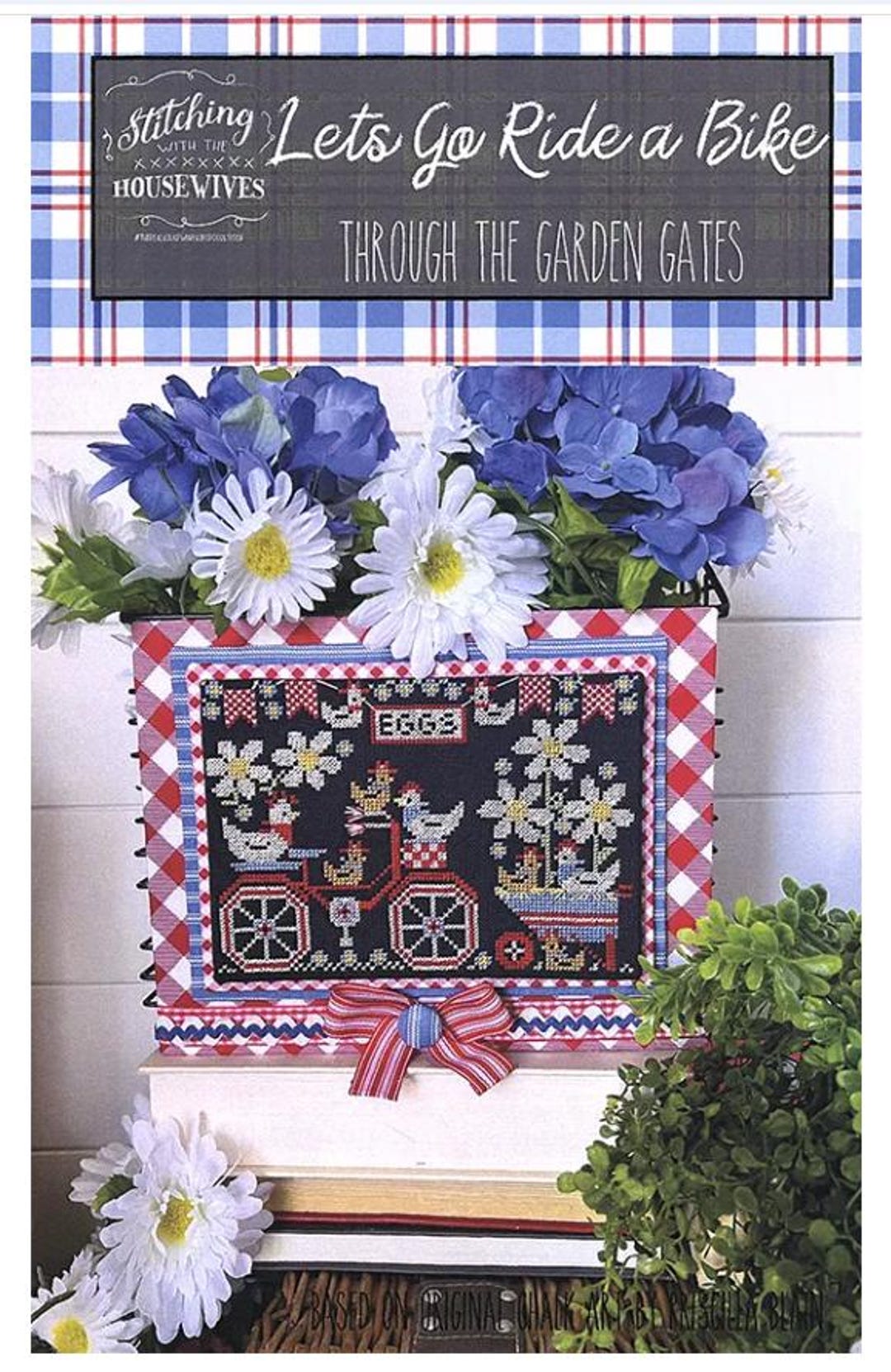 Through the Garden Gates Let's Go Ride a Bike Cross Stitch Pattern ...