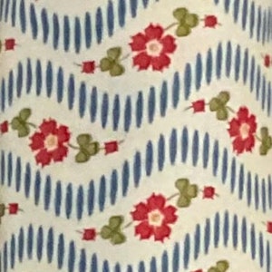 Union Square Collection Garland Stripes Cream and Blue Fabric - Minick & Simpson - Moda Fabrics