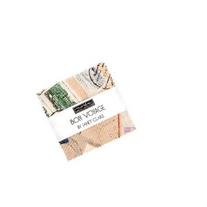 Bon Voyage Mini Charm Pack 42/pkg. - Janet Clare - Moda Fabrics