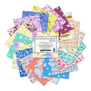 Fisherman&#39;s Bend Charm Pack 42/pkg. - Violet Craft - Robert Kaufman Fabrics