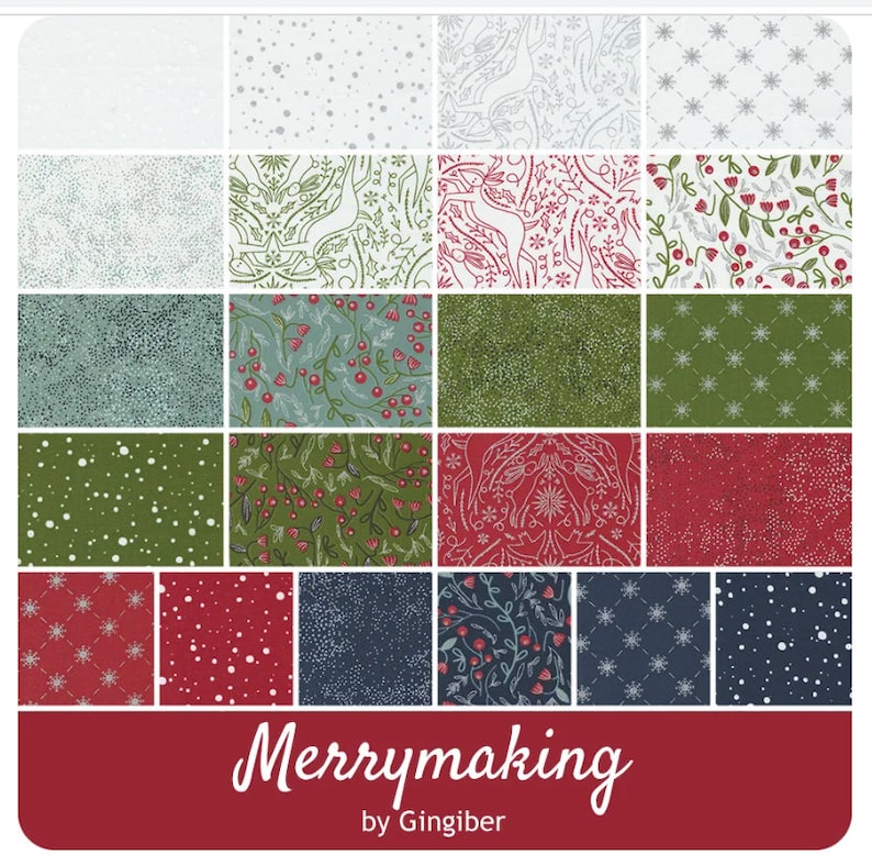 Merrymaking Charm Pack - Gingiber - Moda Fabrics - Etsy