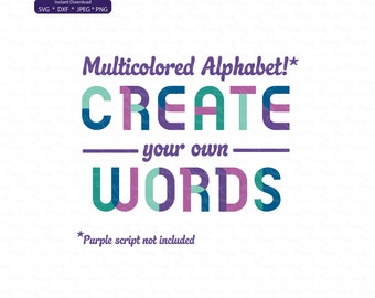 alphabet bundle svg, digital alphabet, sublimation alphabet, alphabet clip art, font bundle svg, multicolored svg, letter bundle, svg
