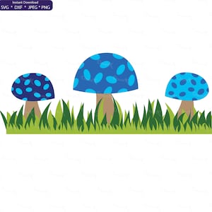 cogumelo azul svg, jardim svg, cogumelo png, clipart de cogumelo, svg bacana, cogumelo mágico, cogumelo colorido, cogumelo em camadas svg