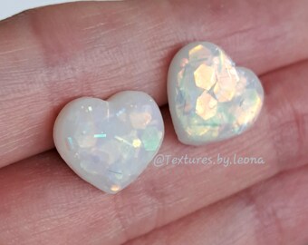 Phantom Gleam, Iridescent polymer clay earrings: hypoallergenic stainless steel