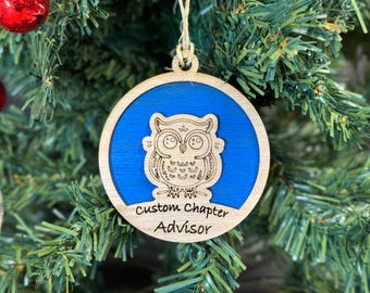 Chapter Officer Ornaments for Christmas, Thank you gift idea or for chapter clubs