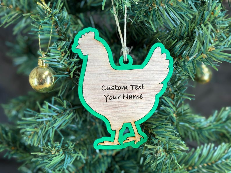 Chicken Ornament for Chicken Lovers on Christmas. Good for a Buyers
