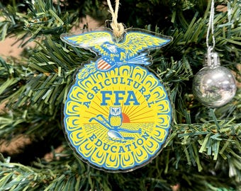 Official FFA Emblem Christmas Ornament for Students Advisors Alumni and Ag Classrooms