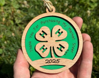 Clover Ornaments for Christmas tree decorations, laser cut, rustic, wooden, gift idea, xmas 4h buyers gift
