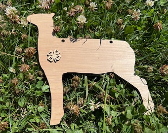 Wood Lamb Cutout: DIY Farm Stall Sign, 4H Project