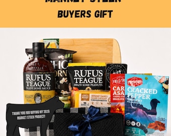 Market Steer Buyer Gift, 4H Thank You, Open Class Livestock Auction, Show Steer Basket