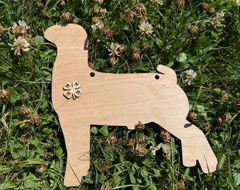 Boer Goat Wood Cutout: DIY Farm Stall Sign - 9.4" x 9"