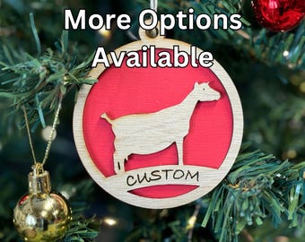 Goat Ornaments for Christmas, livestock, animal, farm, rustic, wooden, gift idea, award, thank you gift buyer gift Alpine Nigerian Nubian