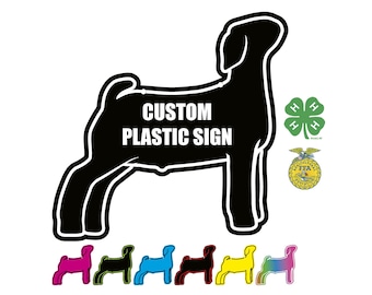 Custom Market Goat Stall Sign: UV Printed Acrylic, Buyer Gift