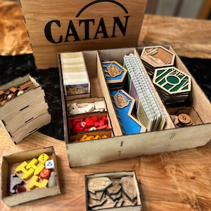 STL file Catan compatible player tray, game piece holder