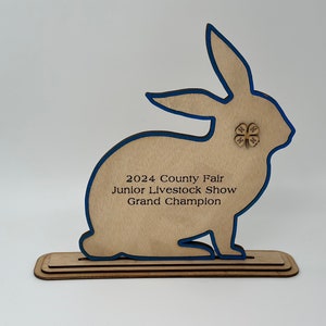 Rabbit Show Trophy: Livestock Award for 4H Expo - Etsy