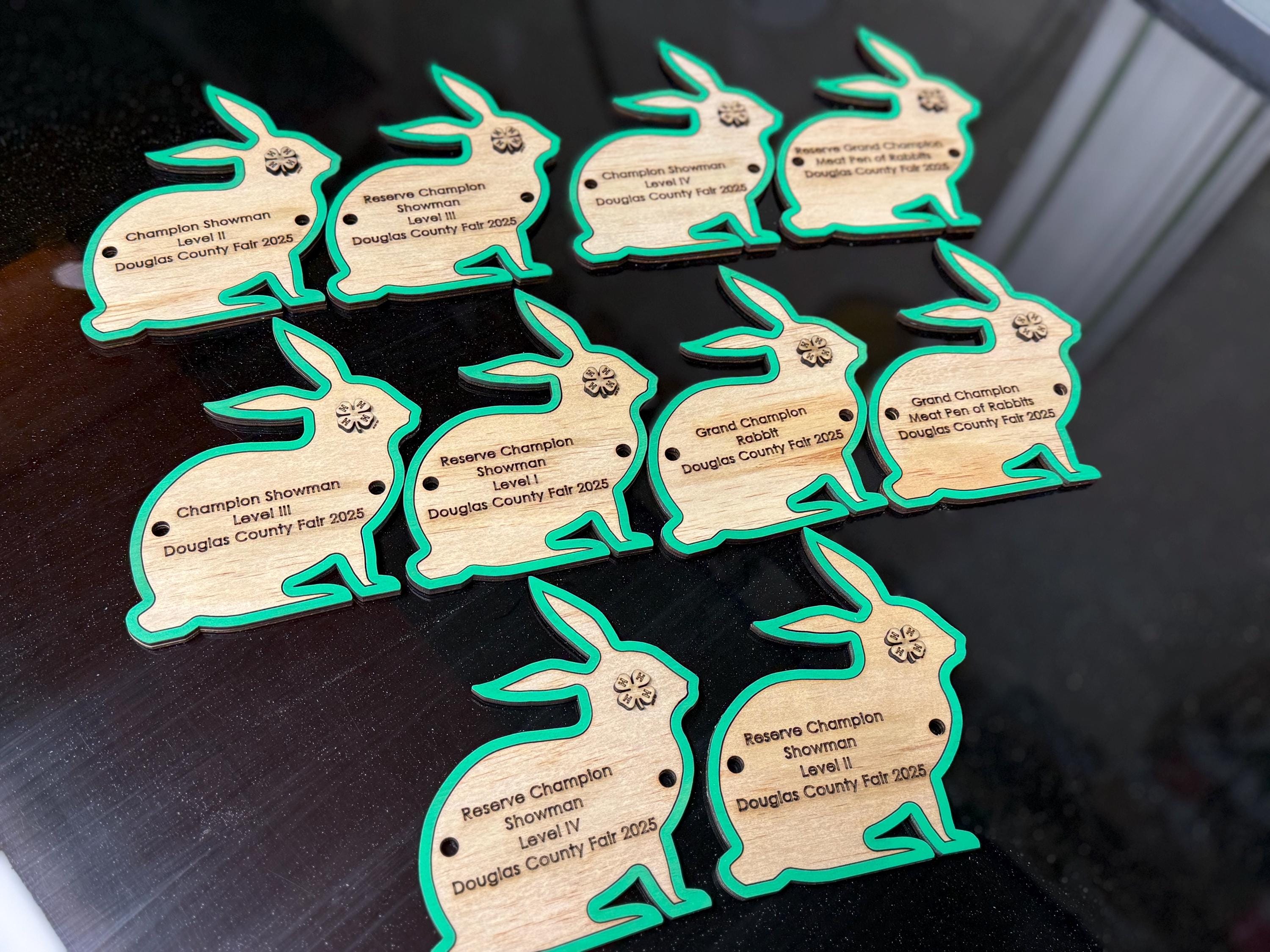Rabbit Cage Tag Pen Stall Name Plate Label for Livestock Shows