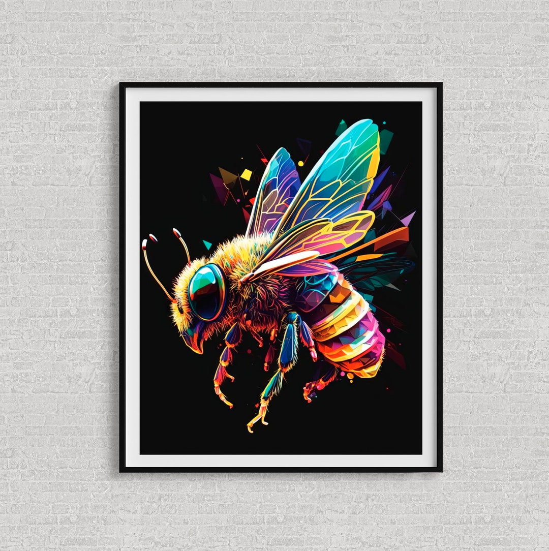 Bee Printable Wall Art Office Wall Art Honey Bee Art Etsy