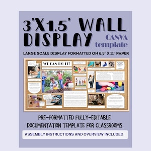 ECE Classroom Documentation Wall Display | Reggio Inspired Canva Template (Digital Download)