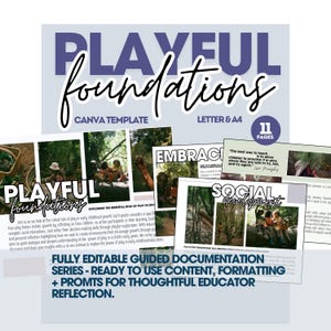 Playful Foundations Poster Series: Early Learning Canva Template (11 Page)