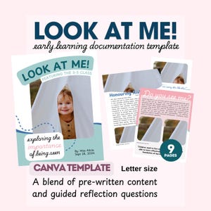 Poster vroegschoolse educatie: canvasjabloon pedagogische documentatie (digitale download)