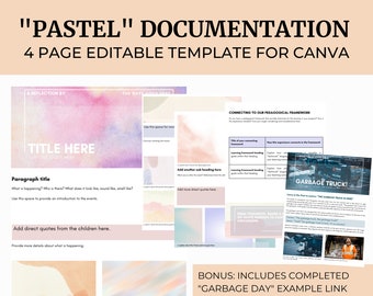 Modèle canva de documentation pastel | Éducateurs de la petite enfance (PDF)