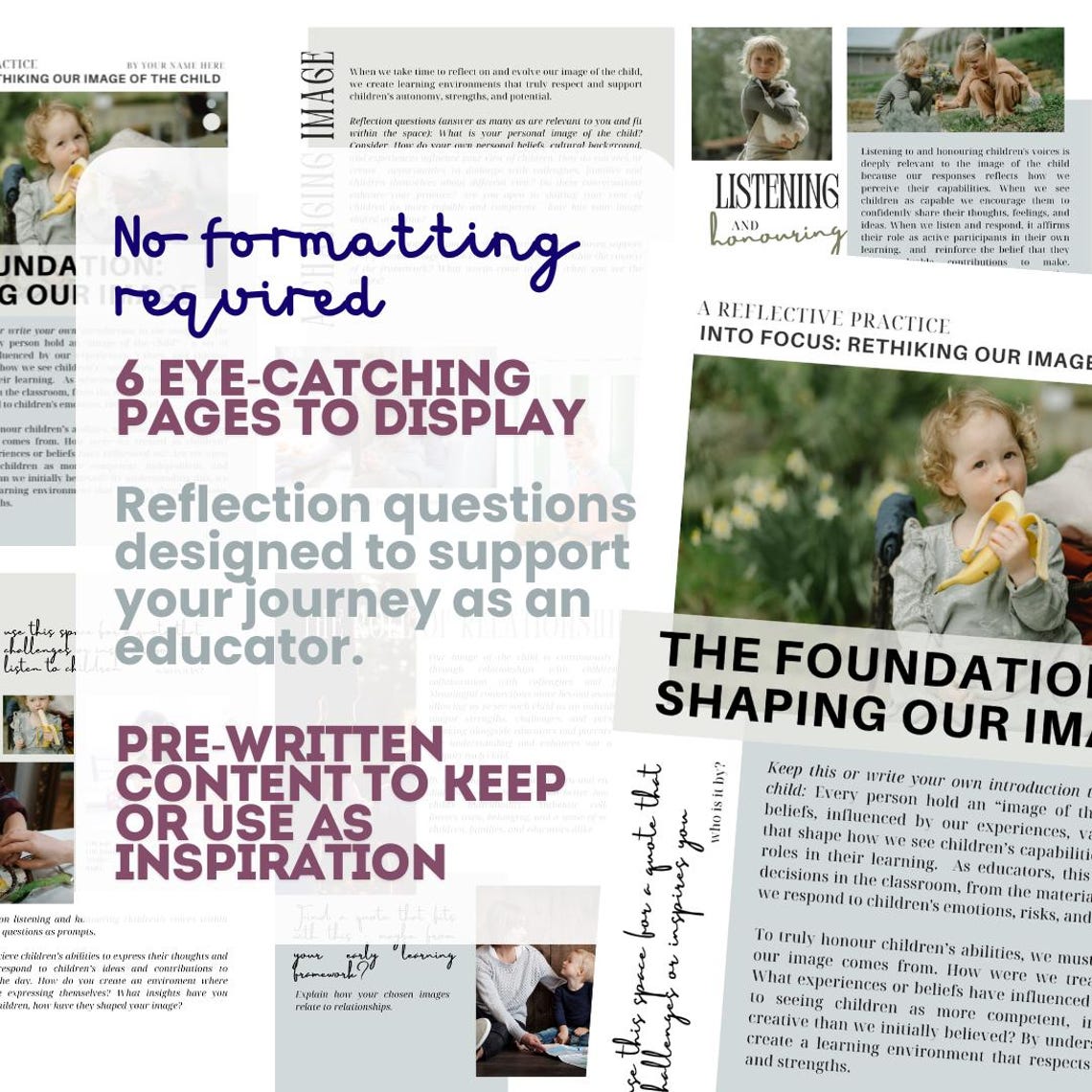 Image of the Child Reflective Questions | Educator Canva Template (6 ...