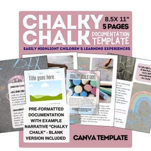 Modèle de documentation de classe inspiré de Reggio | Thème à la craie (modifiable sur toile) image 1
