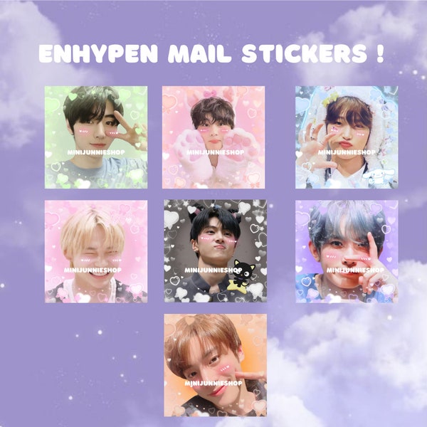 Enhypen stickers | mail stickers | Enhypen purika stickers