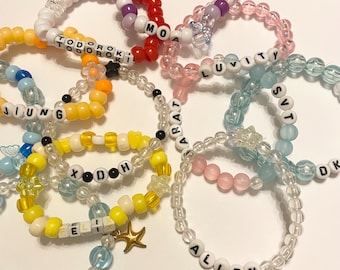 Custom beaded bracelet | custom kpop bracelet | custom bracelet