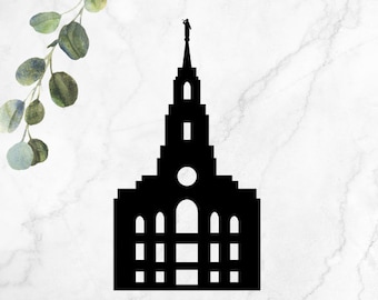 Layton Utah Temple LDS - SVG, PNG, Cricut, silhouet - digitaal bestand