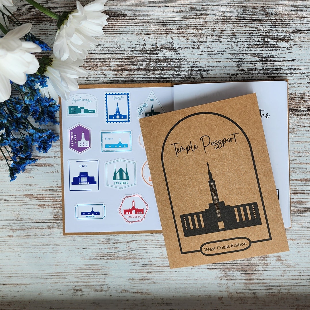 LDS Temple Passport Journal With Stickers West Coast Edition Alaska ...