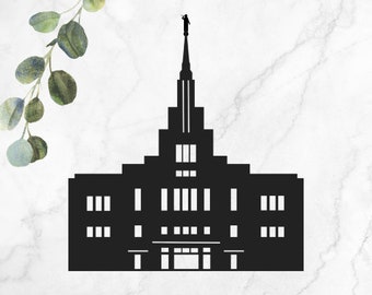 Saratoga Springs (Utah-tempel) LDS - SVG, PNG, Cricut, silhouet - digitaal bestand