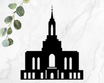 Orem-tempel (Utah), LDS - SVG, PNG, Cricut, silhouet - digitaal bestand