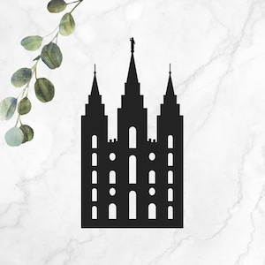 Templo SUD de Salt Lake Utah - SVG, PNG, Cricut, Silhouette - Arquivo digital