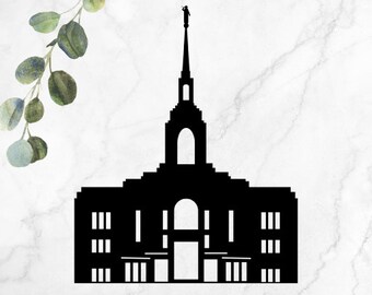 Red Cliffs Utah Temple LDS - SVG, PNG, Cricut, silhouet - digitaal bestand