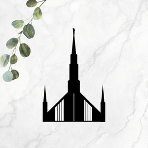 Chicago Illinois Temple LDS - SVG, PNG, Cricut, Silhueta - Arquivo Digital