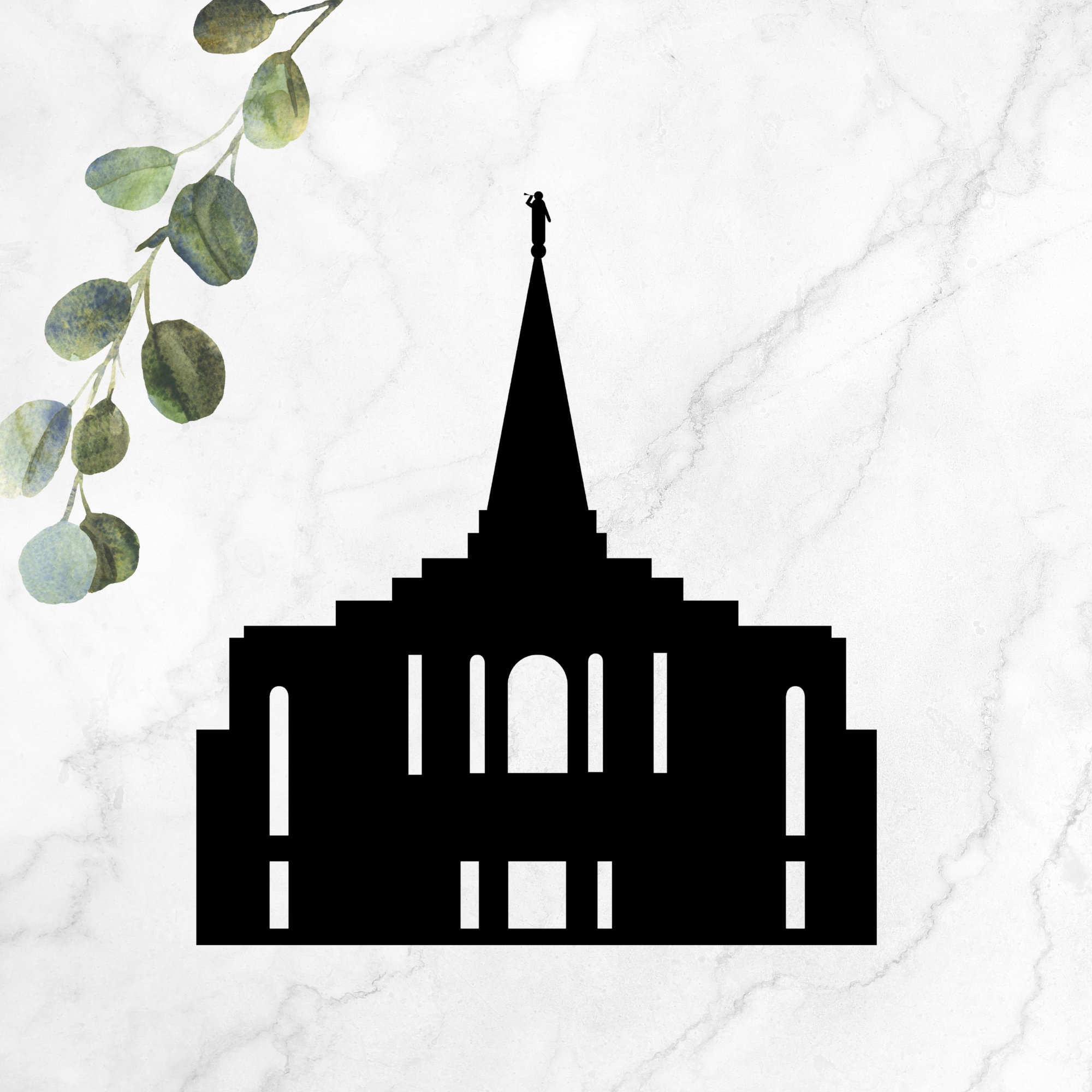 Gilbert Arizona Temple LDS - SVG, PNG, Cricut, silhouet - digitaal bestand