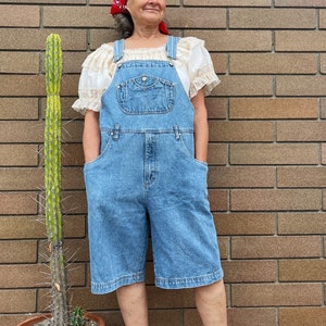 Vintage Northern Reflections Denim Overall Shorts WOMEN&#39;s LARGE
