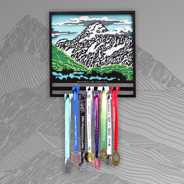 Aoraki/Mount Cook New Zealand Medal Display Hanger, medal holder, perfect gift.