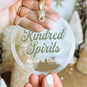 Anne of Green Gables Kindred Spirits Christmas Ornament, Avonlea, Anne Shirley Lover, Classic Novels, Book Gifts, Librarian, Best Friend