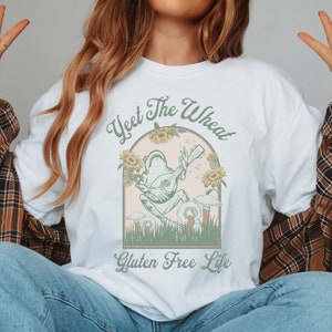 Funny Gluten Free Yeet the Wheat Comfort Colors Retro Shirt, Womens Crewneck Tee, Gluten Free Gift, Celiac Disease Shirt, Celiac Gift