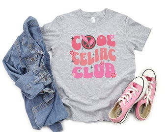 Retro Gluten Free Celiac Disease Youth Shirt, Celiac Gift for Kids, Girls Gluten Free Top, Cool Gluten Free Gifts, Celiac Tshirt for Teens
