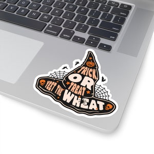 Funny Yeet the Wheat Kiss-Cut Sticker, Halloween Sticker, Gluten Free Stickers, Gluten Free Gift, Celiac Disease Gift, Funny Stickers Laptop