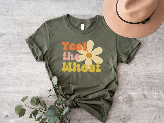 Retro Funny Yeet the Wheat Women's Crew Neck Tshirt, Gluten Free Gifts, Gluten Free Shirt, Womens Celiac Disease Shirt, Celiac Shirt for Mom