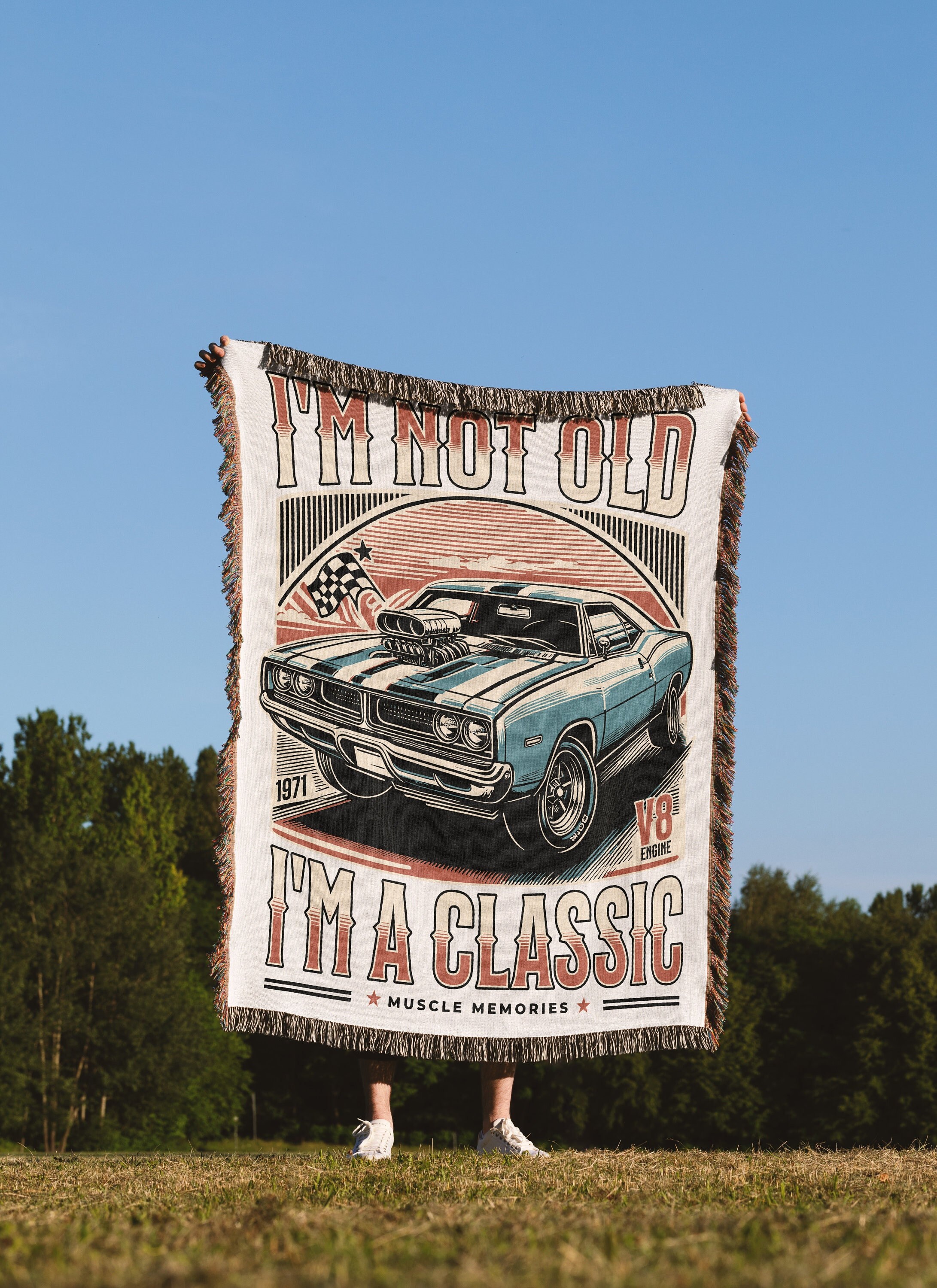 Classic Car Blanket Etsy