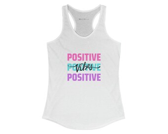 Camiseta sin mangas con espalda cruzada ideal para mujer Positive Vibes
