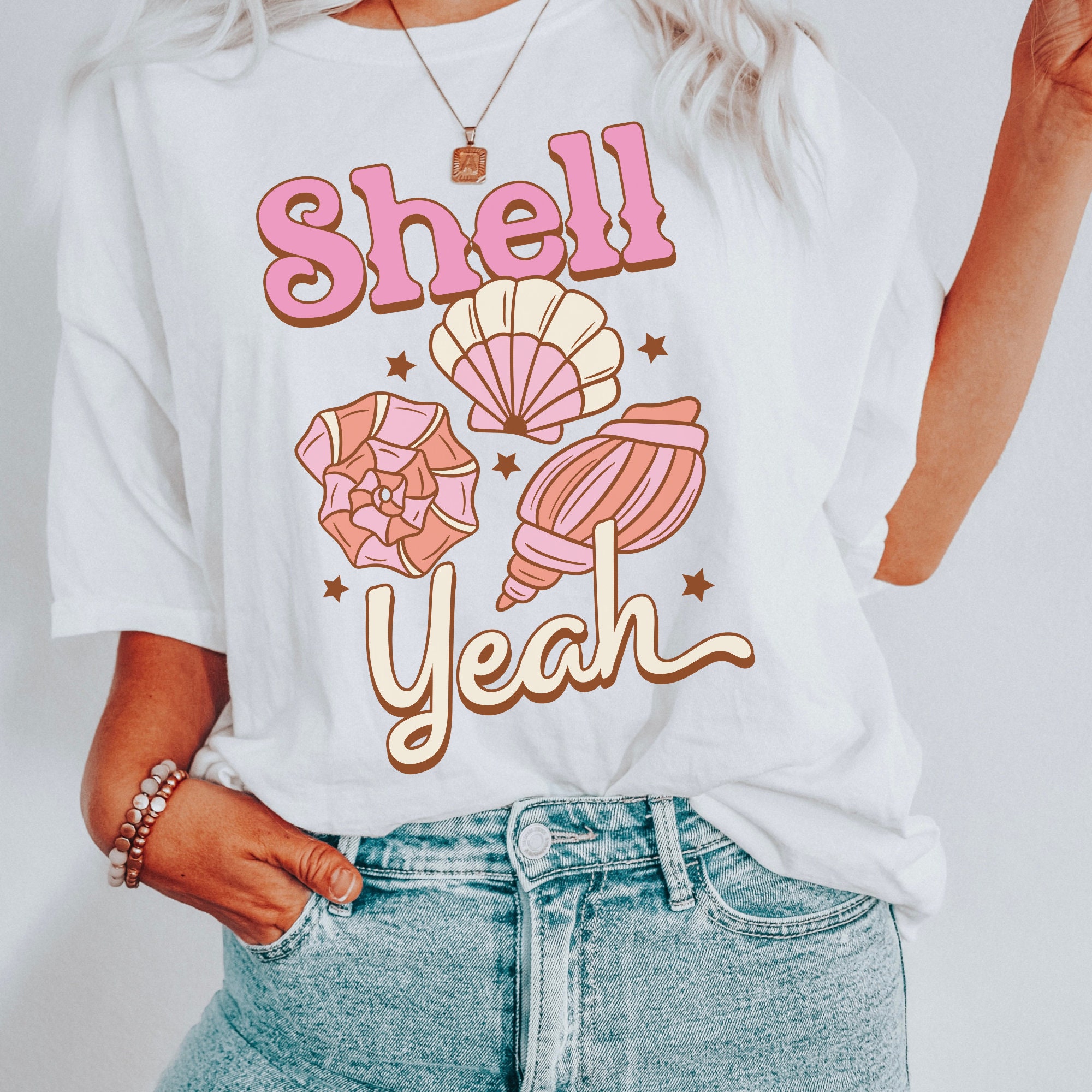 Comfort Colors Retro Shell Yeah T-shirt, Beach Shirt, Shelling Shirt ...